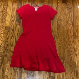 Girls red aqua dress